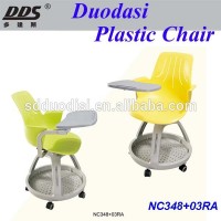 2016 latest modern design plastic tablet chair NC348+03RA