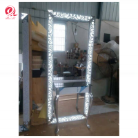 Wall Hair Salon Styling Mirrors Wooden Square Mirror Beauty Mirror with Light Used Beauty Salon Furniture