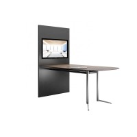 LK Style Modern Style Executive Office Desk With Stainless Steel Leg