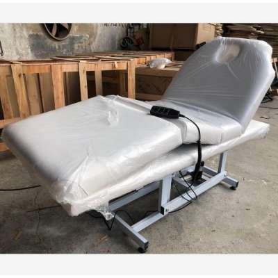 2020 Latest Hot Sale European Style Crystal Electrical White Massage Bed Electric Beauty Bed Facial Bed 5 Year warranty