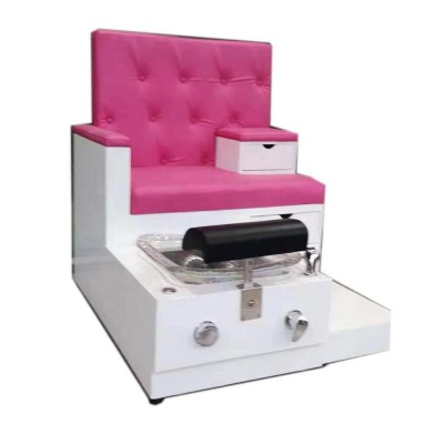 2019 Hot Sale Top Luxuary White&Pink Spa Chair Pedicure Chair With Sink And LED Lights 5 Years Warranty