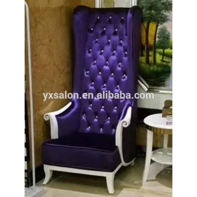 Hot Sale Luxuary European Style Blue White Crystal Buttons King Throne Chair(HB014)