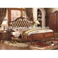 5 Years Warranty Royal Luxuary Classic Carved Sold Wood Bedroom Furniture(HB1-14)