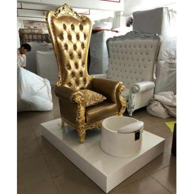 5 Years Warranty Hot Sale Top Luxuary Mettallic Gold Spa Chair Pedicure Chair