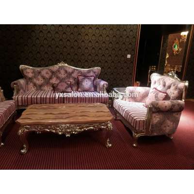 Hot Sale Top Quality Luxuary 2-Seater Gold&Red Modern Sofa(HB037)