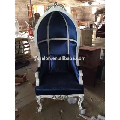 Hot Sale Luxuary European Style Blue White Queen Throne Chair(HB010)