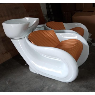 2018 Classic European Style FIve Years Warranty Brown&White Shampoo Chair With Sink