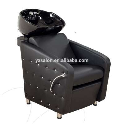 2017 Classic European Style Black Shampoo Chair With Crystal Buttons(DCA1004)