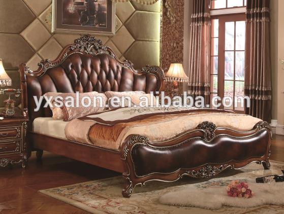 5 Years Warranty Royal Luxuary Classic Carved Sold Wood Bedroom Furniture(HB1-12)