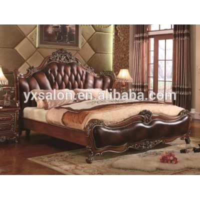 5 Years Warranty Royal Luxuary Classic Carved Sold Wood Bedroom Furniture(HB1-12)