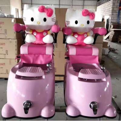 2019 New Style 5 Years Warranty Hot Sale Top Luxuary Cat Pink Kids Spa Chair Children Pedicure Chair With Sink