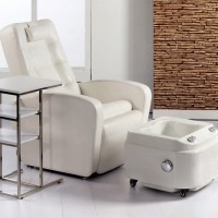 Latest foot massage sofa chair PVC leather pedicure chair with footbath